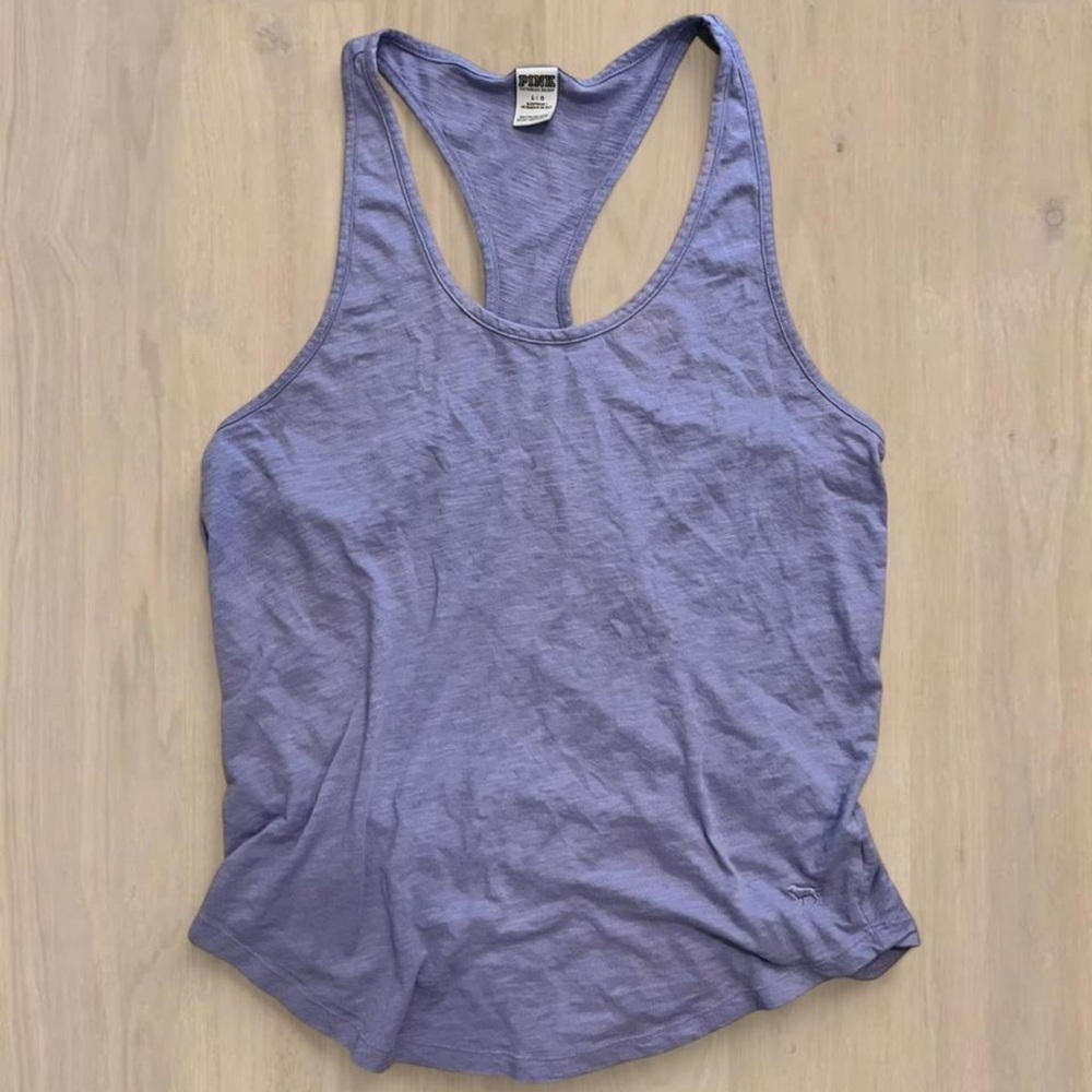 PINK Victoria's Secret 2000’s Lavender Racerback Sleepwear Tank Size L